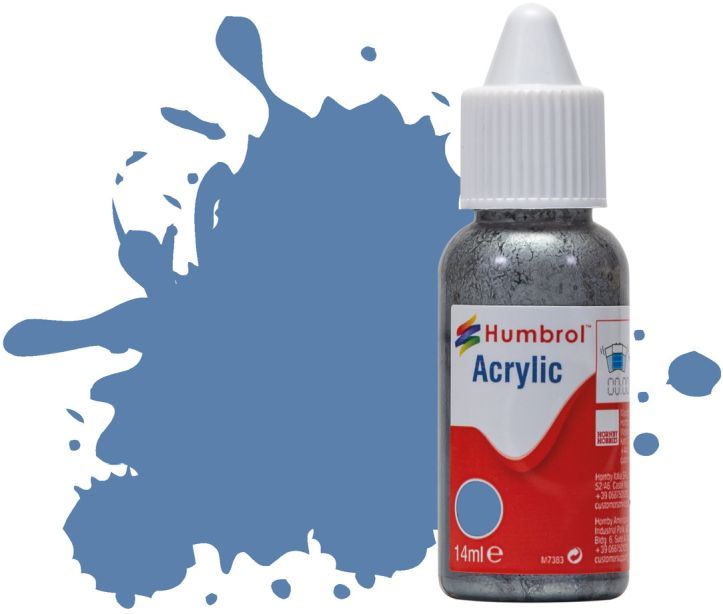 Humbrol 14ML  WWI Blue Matt Acrylic Paint Dropper Bottle
