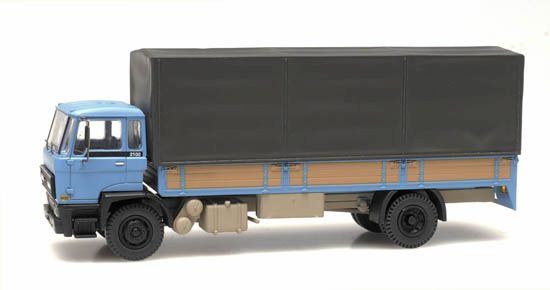 Artitec 1:87 Scale DAF Tiltcab B Open Bed Truck With Canvas Blue 1:87 Ready-Made, Painted