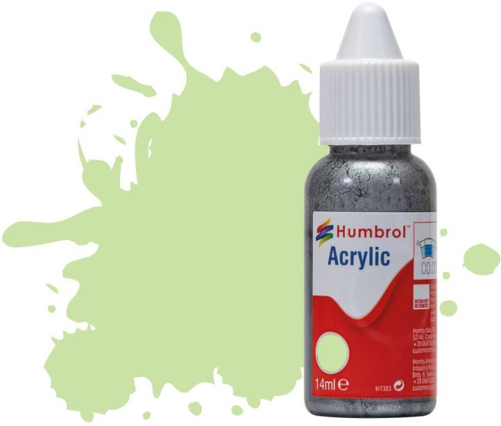 Humbrol 14ML  Pastel Green Matt Acrylic Paint Dropper Bottle
