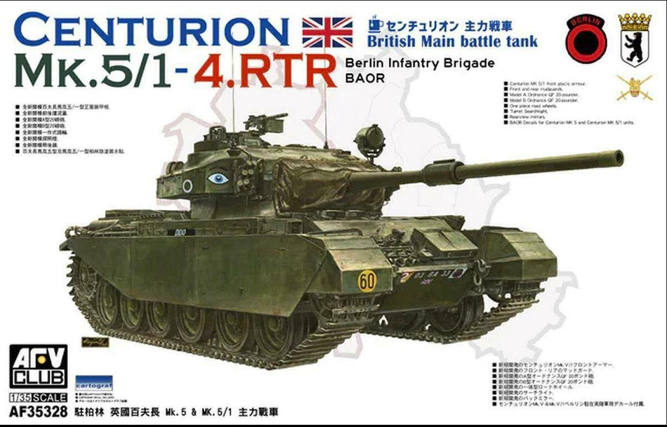 AFV Club 1/35 Scale Centurion MK.5/1-4.RTR &#8221; Berlin Brigade &#8211; BAOR 35328