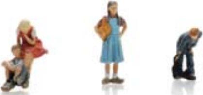 Artitec 1:87 Scale Farmers' Children (3x) Ready Made Painted