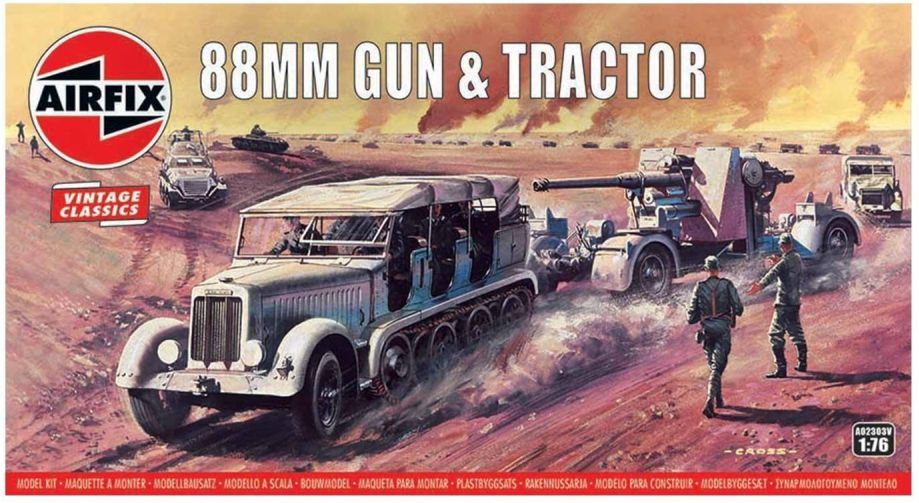 Airfix 1:76 Scale 88mm Gun + Tractor