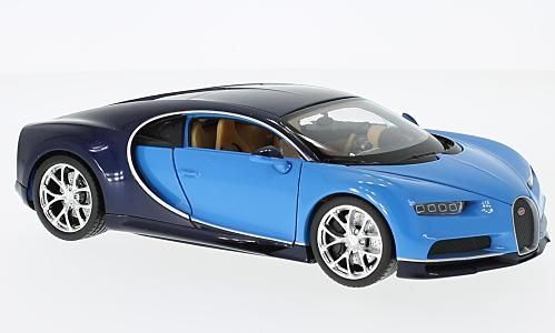 Welly 1:24 Scale Bugatti Chiron, blue, 2016