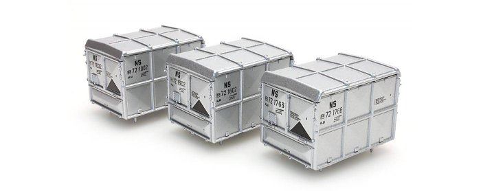 Artitec 1:87 Scale Closed Container Silver - NS (3 pces)