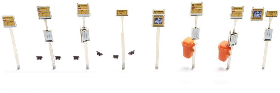 Artitec 1:87 Scale Bus stop signs 1:87 Resin Kit,  Unpainted