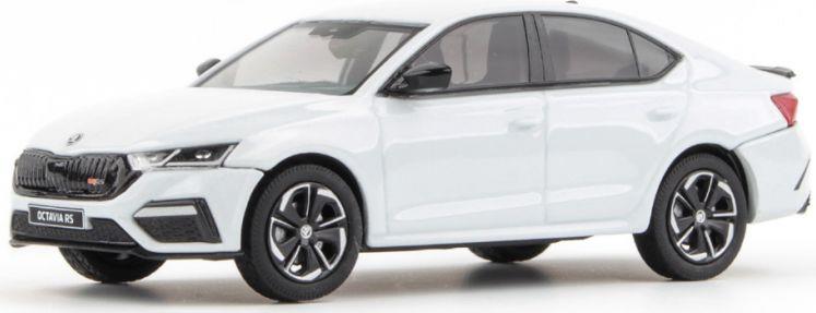 Abrex 1:43 Scale Skoda Octavia IV RS 2020 Moon White Metallic