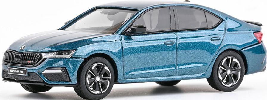 Abrex 1:43 Scale Skoda Octavia IV RS 2020 Admiral Blue Metallic