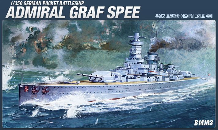 Academy Kits 1:350 Scale Admiral Graf Spee