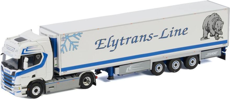 WSi 1:50 Scale Scania R Highline CR20H 4X2 Reefer Trailer 3 Axle 'Elytrans-Line'
