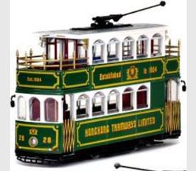 80M Model 1:76 Scale Green Antique Tram Hong Kong Tramways