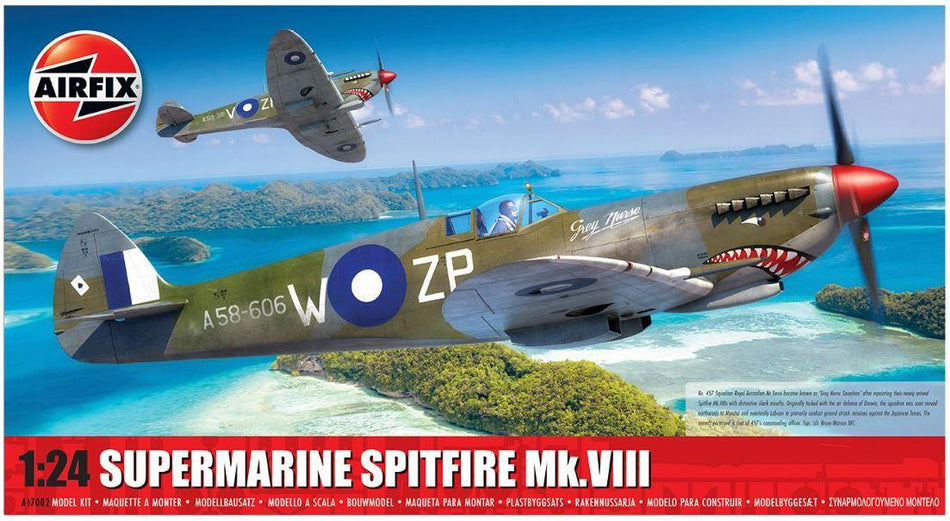 Airfix A17002 1/24 Scale Supermarine Spitfire Mk.VIII  RAAF, RAF USAAF Markings