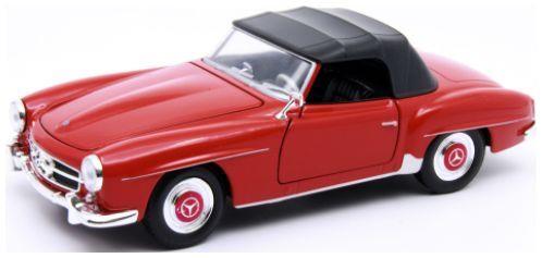 Welly 1:24 Scale Mercedes 190 SL (W121) Closed Top Red/Black
