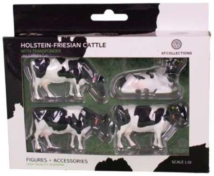 AT Collections 1:32 Scale Holstein Friesian Cattle Set of 4 Cows
